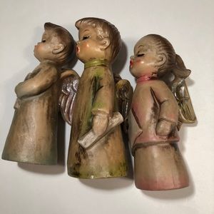 HF Co. Japan Christmas Angels; Vintage, Chalkware